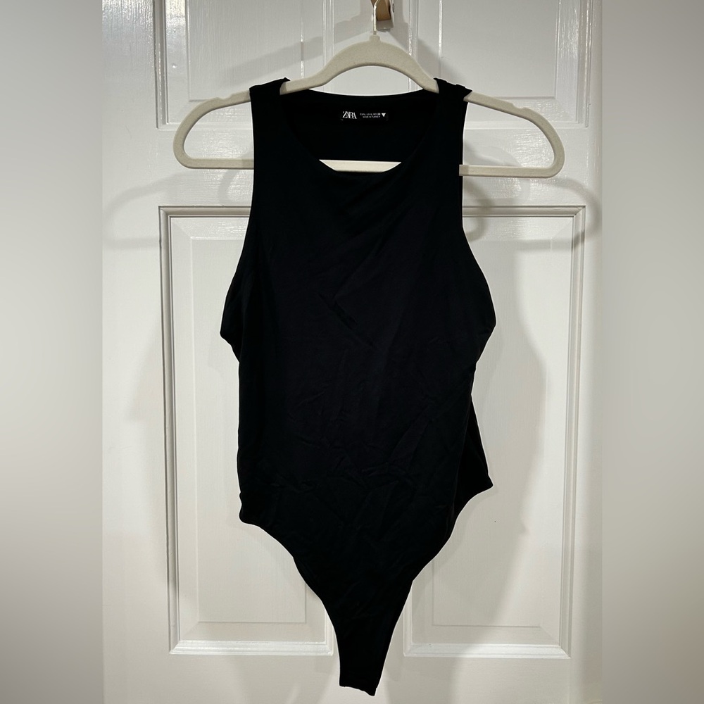 Black Zara POLYAMIDE BODYSUIT